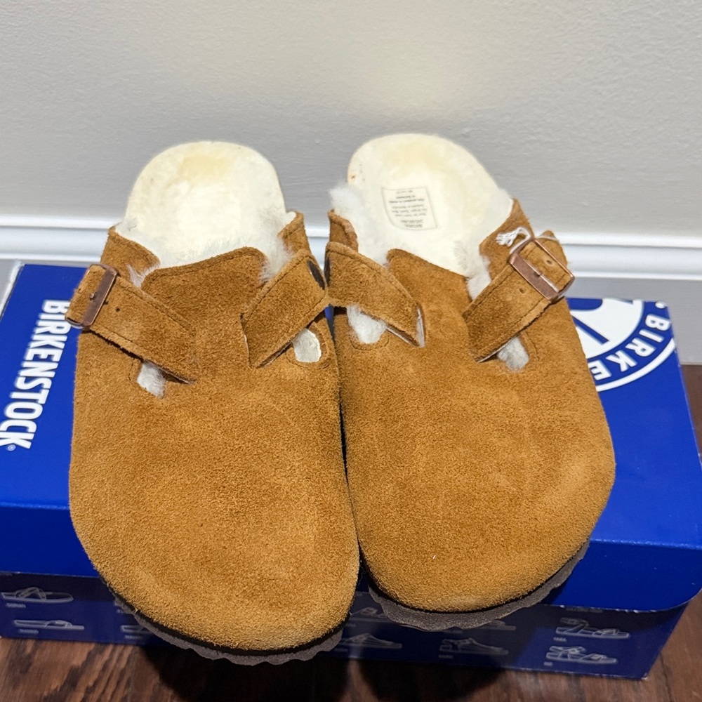 Birkenstock Women’s Suede Clogs in Chestnut